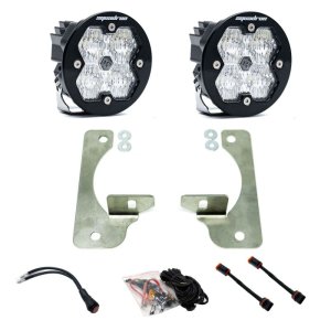 Jeep Gladiator Fog Light Pocket Kit - Baja Designs - Squadron-R Sport 2.0 - Clear - `20-`25